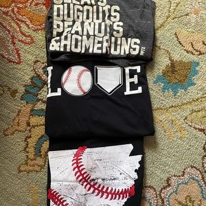 3 baseball tees for women